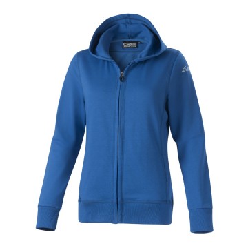 Damen kapuzenjacke sallerfeel blau frontalansicht