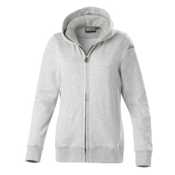 Damen kapuzenjacke sallerfeel grau frontalansicht