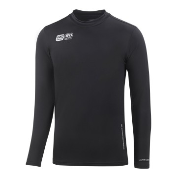 Funktions unterhemd langarm baselayers90 saller schwarz frontalansicht