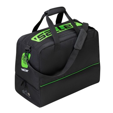 Schuhfachtasche sallericon schwarz gruen frontalansicht