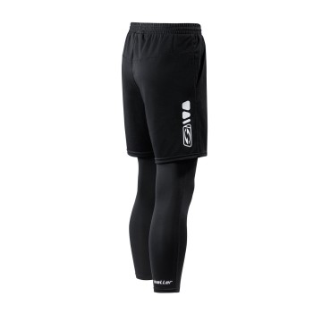 Trainingshose mit tight saller schwarz rueckansicht